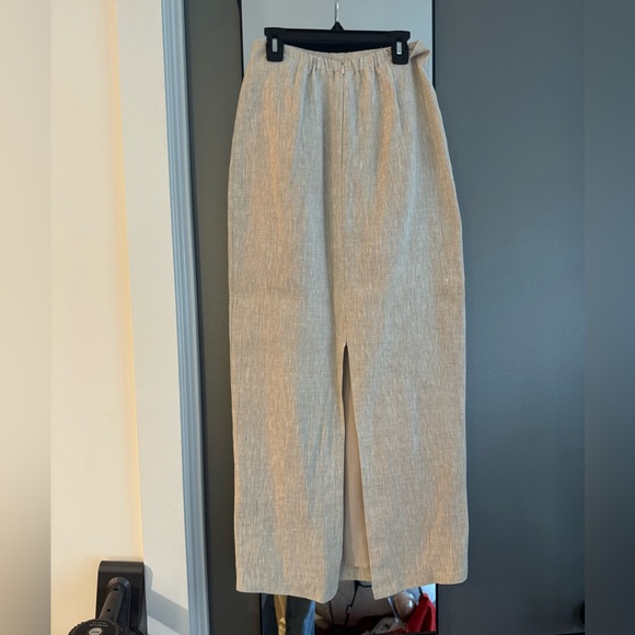 DISSH WILLOW NATURAL LINEN LONG SKIRT - 2 / NATURAL - Picture 3 of 3